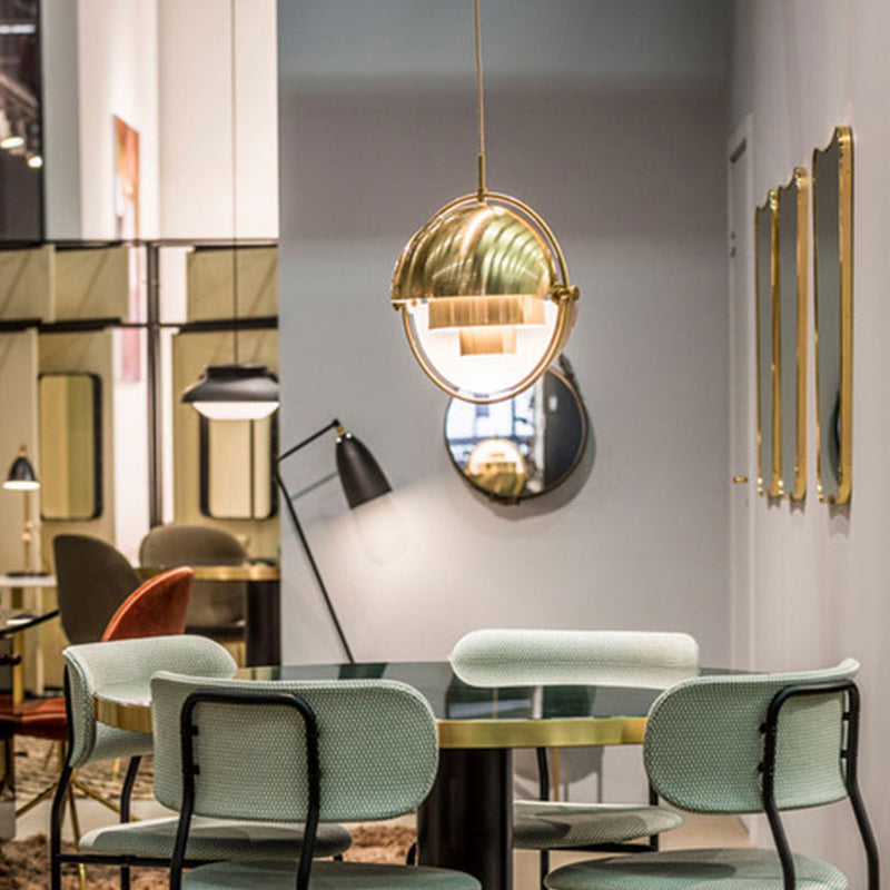 Metal Mobile Shade Hanging Ceiling Light Modern Pendant Light Fixture for Dinning Room