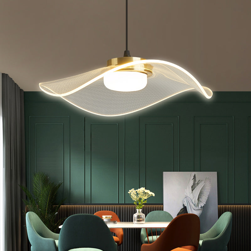 LED 1 Head Pendant Light Modern Style Simple Acrylic Ceiling Pendant Light for Dinning Room