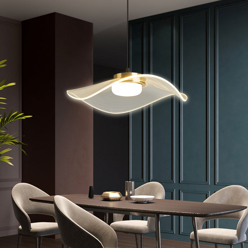 LED 1 Head Pendant Light Modern Style Simple Acrylic Ceiling Pendant Light for Dinning Room