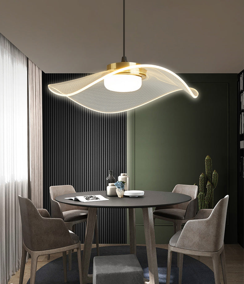 LED 1 Head Pendant Light Modern Style Simple Acrylic Ceiling Pendant Light for Dinning Room