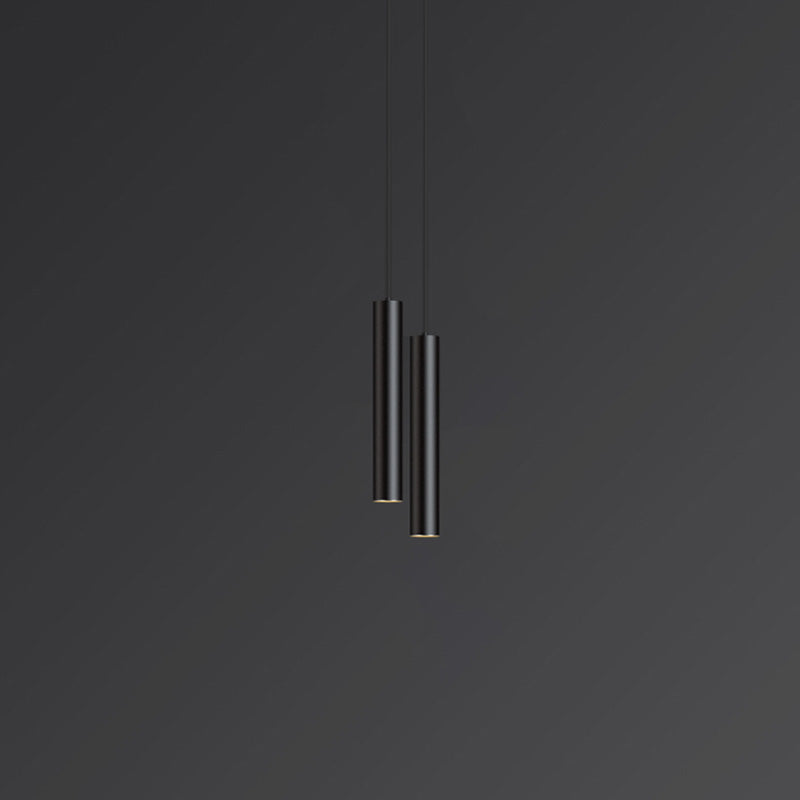 Black Line Shape One-Light Pendant Light Modern Pendant Lighting for Bedroom