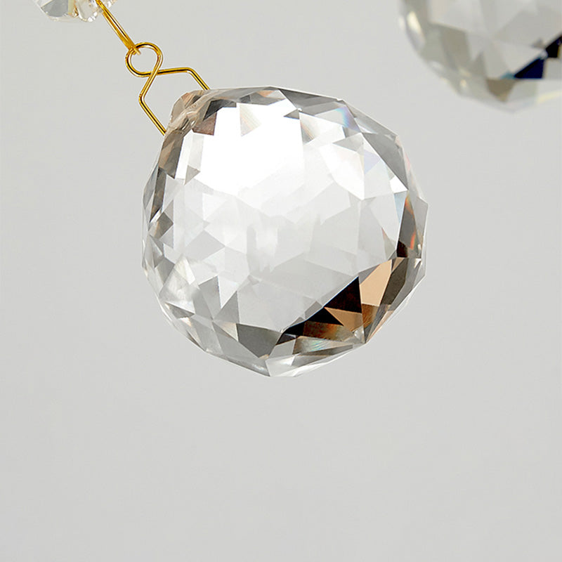 Crystal Ball Shade Multi-Light Pendant Modern 4-Bulb Ceiling Suspension Lamp for Dinner