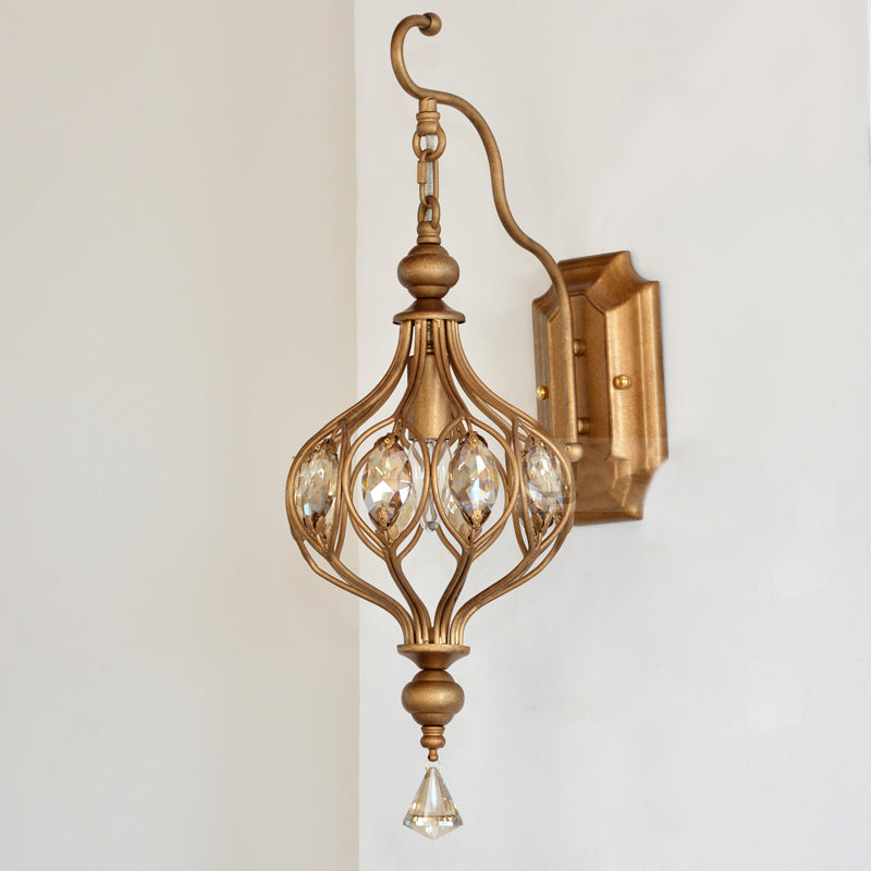 Lámpara de pared de la linterna de la linterna de latón.