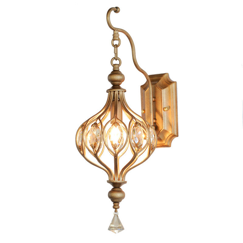 Lámpara de pared de la linterna de la linterna de latón.