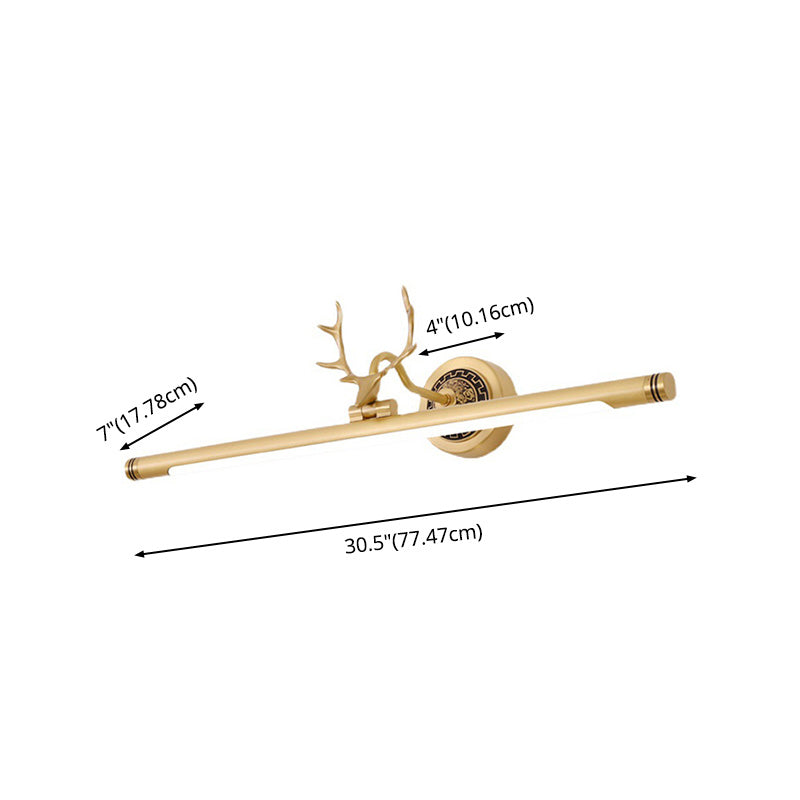 Vanité linéaire Lumières murales vintage Simplicité Applexion murale acrylique avec bois pour salle de bain
