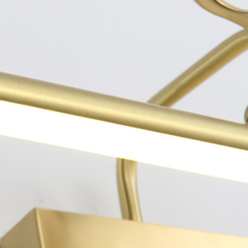 Vanité linéaire Lumières murales vintage Simplicité Applexion murale acrylique avec bois pour salle de bain