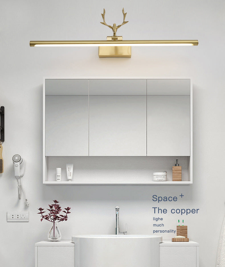 Vanité linéaire Lumières murales vintage Simplicité Applexion murale acrylique avec bois pour salle de bain