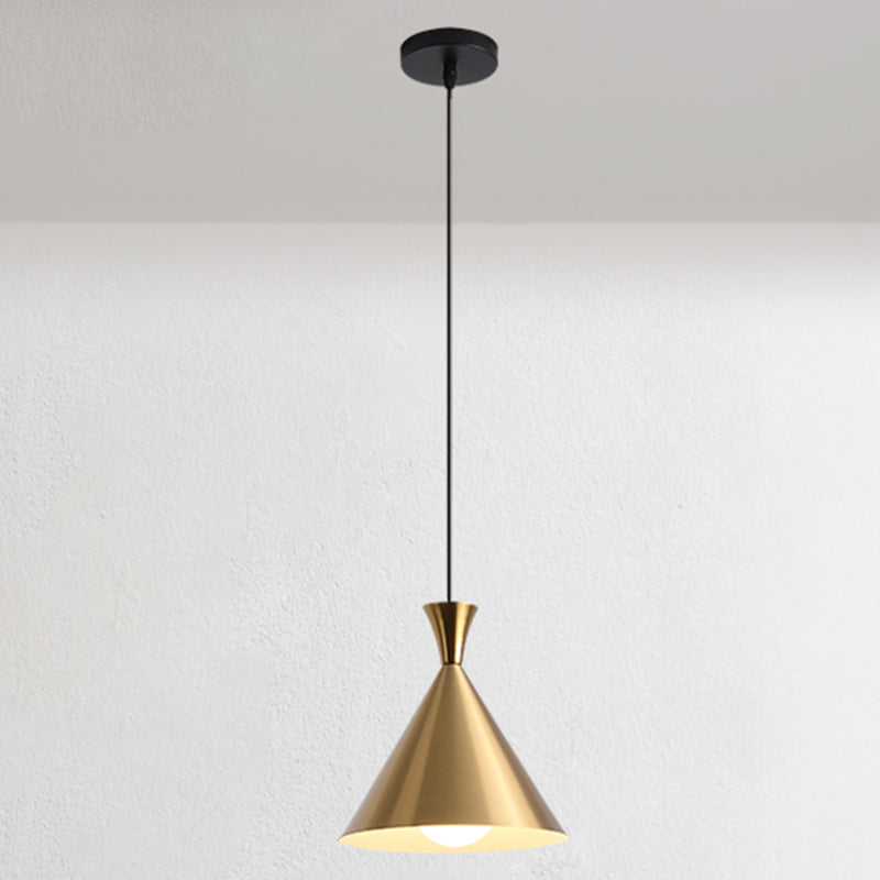 Post-modern Style Hanging Lamp Kit Simple Metal Bedroom Down Lighting Pendant in Gold