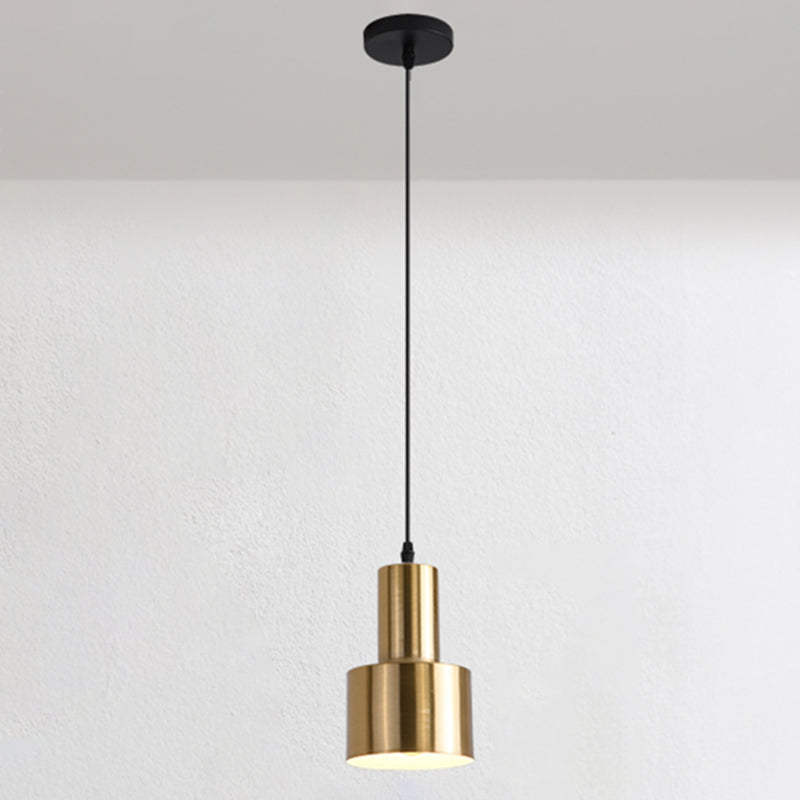 Post-modern Style Hanging Lamp Kit Simple Metal Bedroom Down Lighting Pendant in Gold