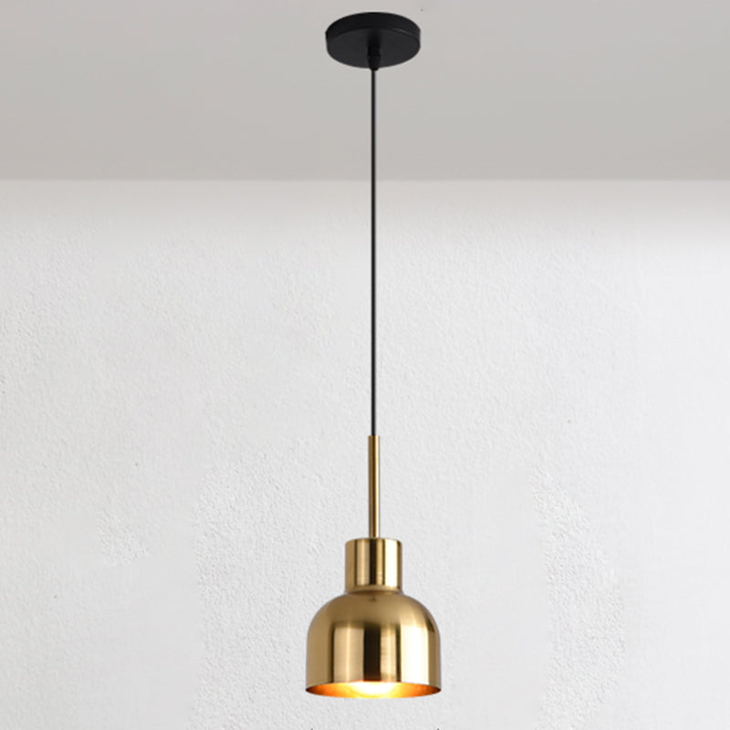 Post-modern Style Hanging Lamp Kit Simple Metal Bedroom Down Lighting Pendant in Gold