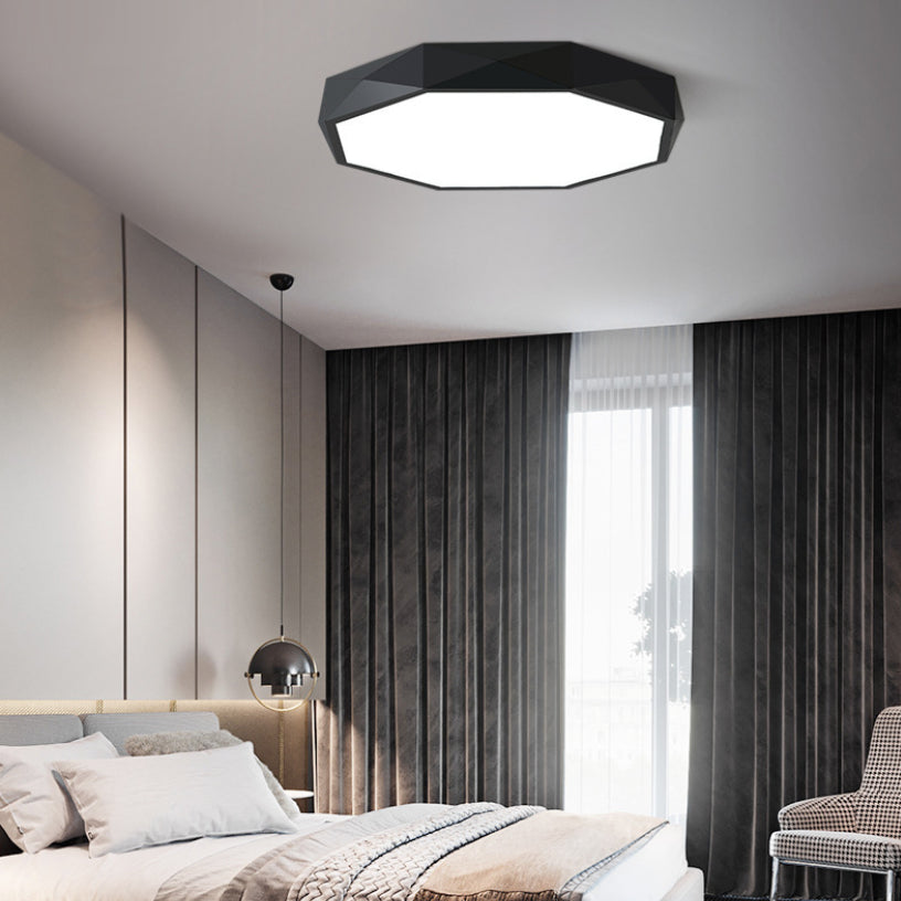 Acrylic Geometric LED Ceiling Light in Modern Nordic Style Iron Macaron Flush Mount for Bedroom