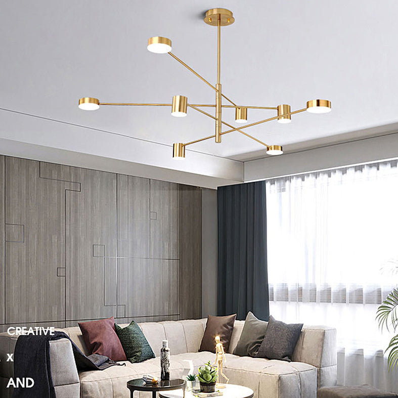 LED Postmodern Chandelier Lighting Metal Ceiling Pendant Light for Living Room