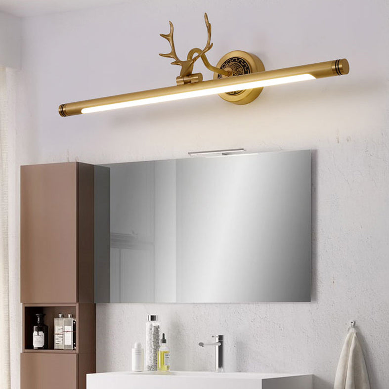 Vanité linéaire Lumières murales vintage Simplicité Applexion murale acrylique avec bois pour salle de bain