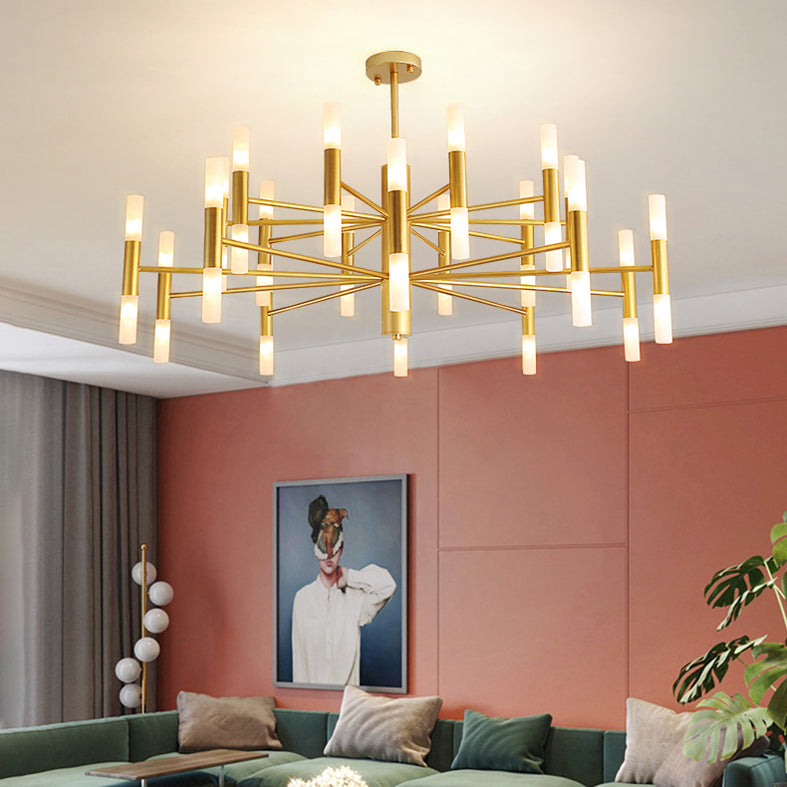 Postmoderne Chandelier Gol Suspension Pendentif Light pour le salon chambre à manger chambre