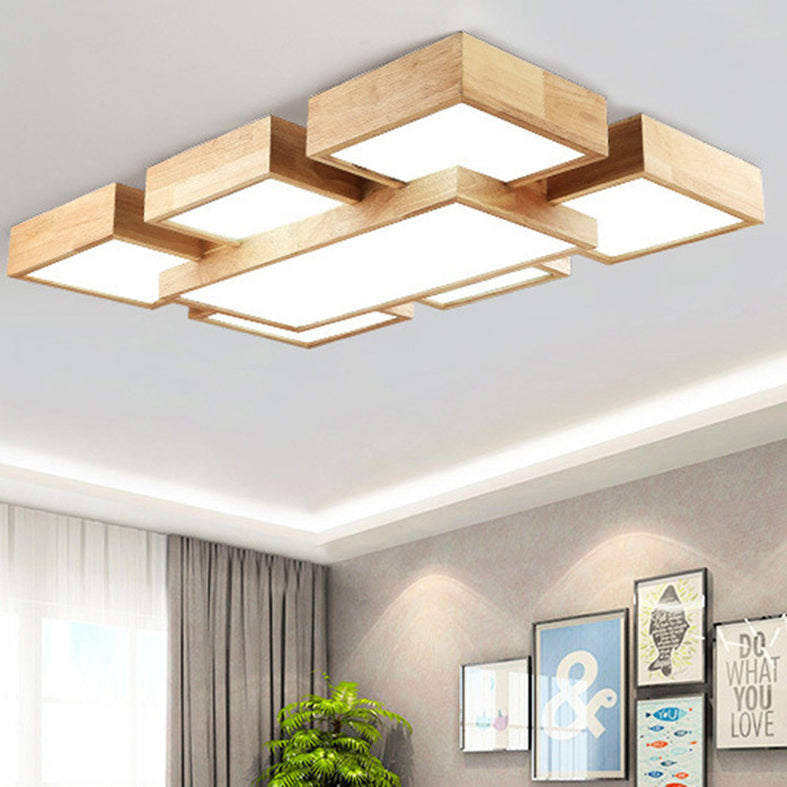 Lámparas de techo empalmadas modernas con montaje empotrado para sala de estar