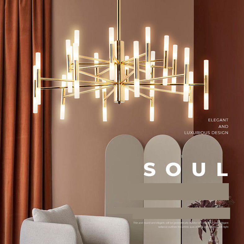 Lumières suspendues postmodernes Chandelier en métal pour le salon du salon