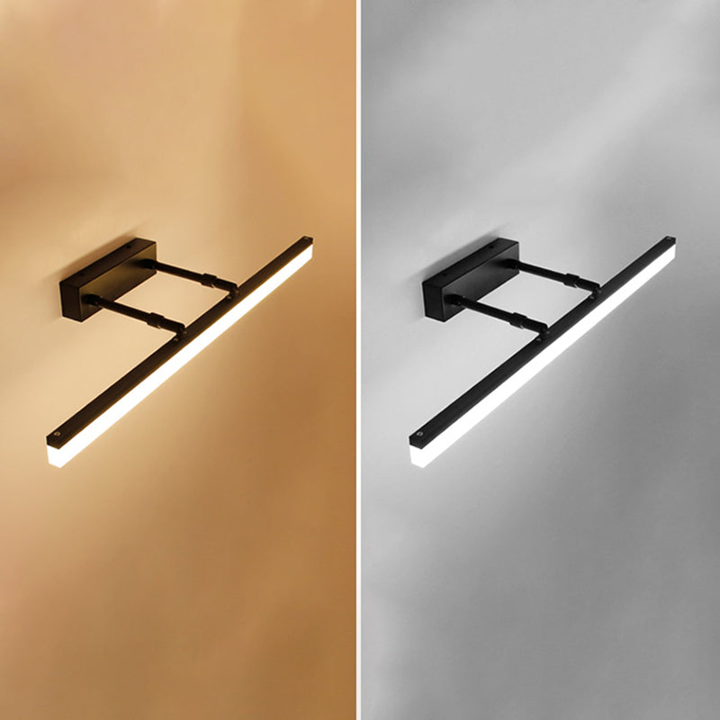 Lineare Schattenschwung Armwand Beleuchtung moderner Metall 1 hellleuchte Lampe in Schwarz