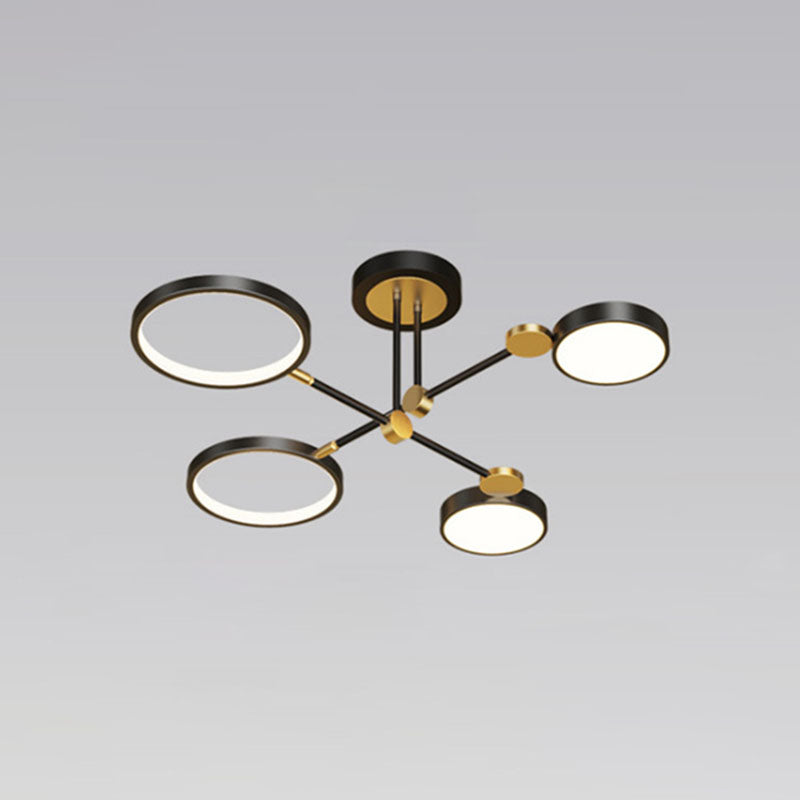 Moderne LED-inbouwlamp Metalen Starburst-plafondmontagelamp voor woonkamer