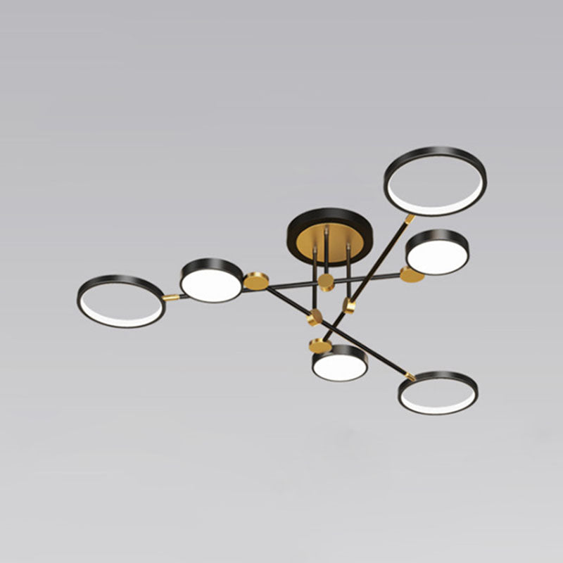 Moderne LED-inbouwlamp Metalen Starburst-plafondmontagelamp voor woonkamer