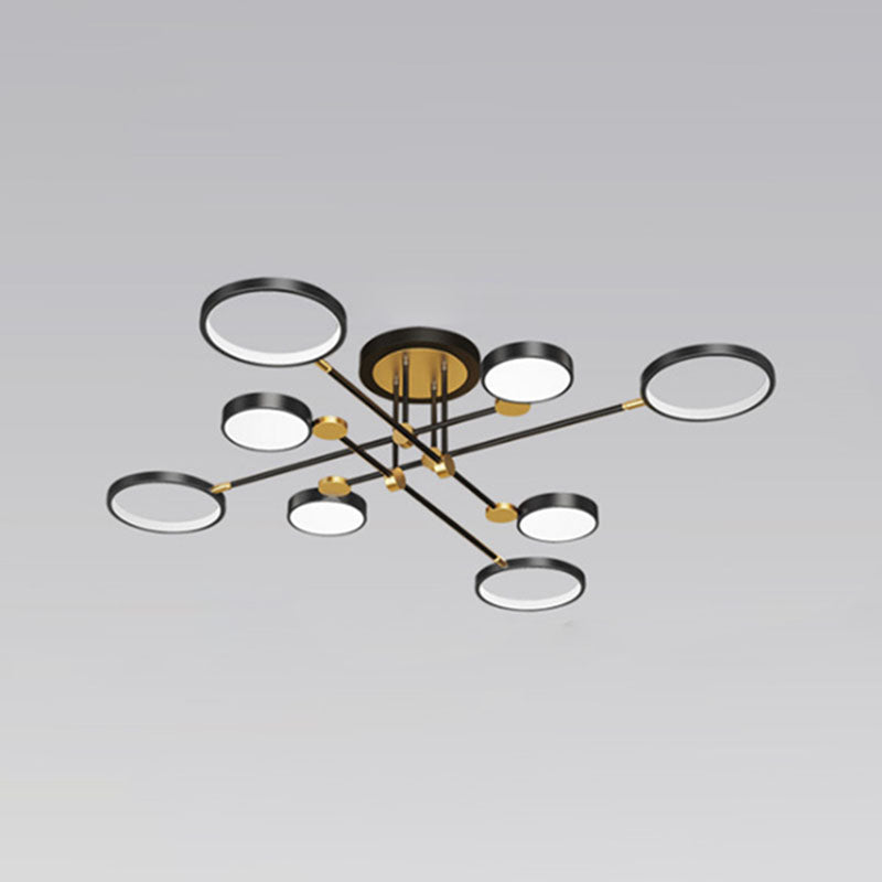 Moderne LED-inbouwlamp Metalen Starburst-plafondmontagelamp voor woonkamer