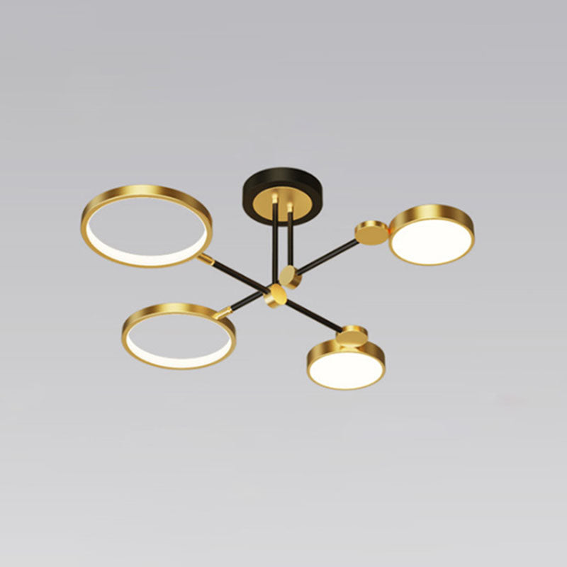 Moderne LED-inbouwlamp Metalen Starburst-plafondmontagelamp voor woonkamer