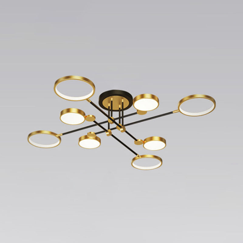 Moderne LED-inbouwlamp Metalen Starburst-plafondmontagelamp voor woonkamer
