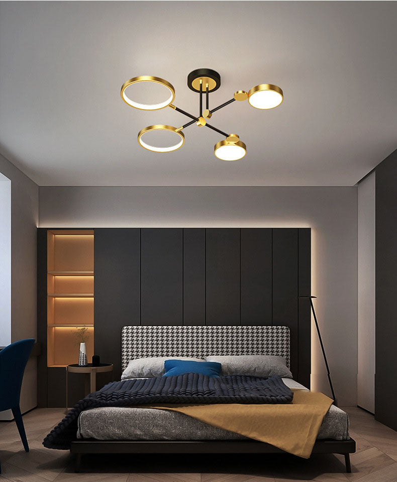 Moderne LED-inbouwlamp Metalen Starburst-plafondmontagelamp voor woonkamer