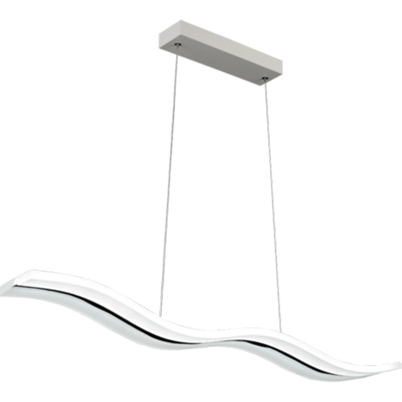 Acryl weiße LED-Insellicht im modernen präzisen Stil Edelstahl-Anhänger Licht für Esszimmer