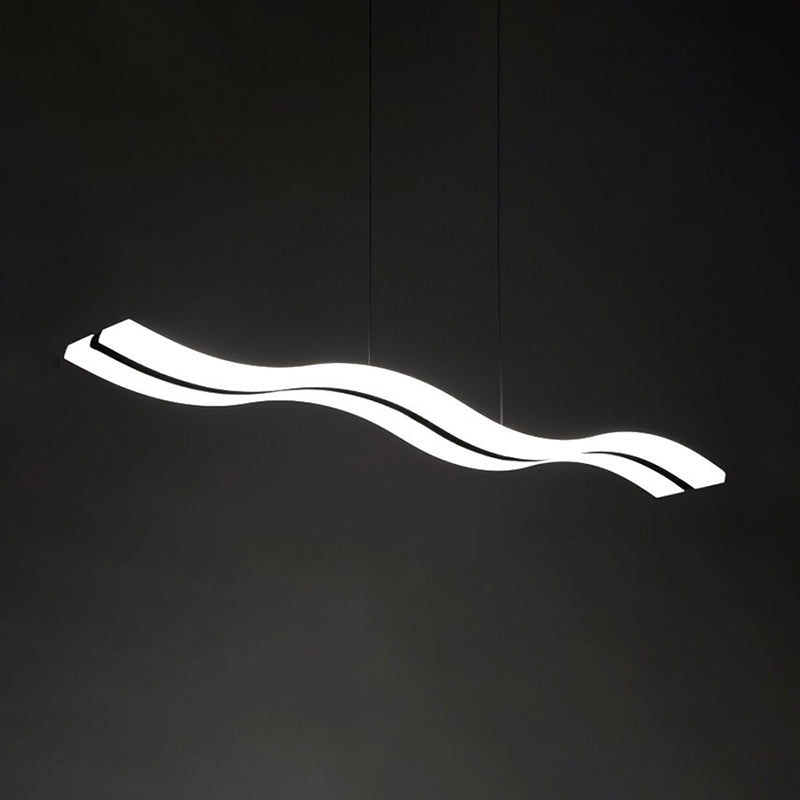 Weiße lineare LED -Insellicht im modernen künstlerischen Stil Schmiedeeisen anheiztem Licht mit Acrylschatten