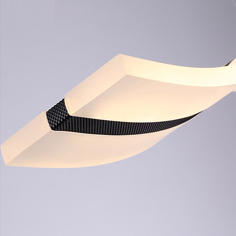 Weiße lineare LED -Insellicht im modernen künstlerischen Stil Schmiedeeisen anheiztem Licht mit Acrylschatten