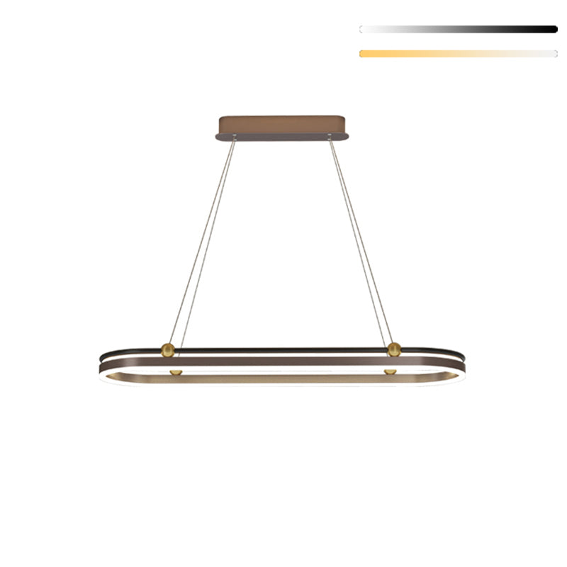 Dining Room Modern Island Light Fixture LED Linear Aluminum Pendant Light