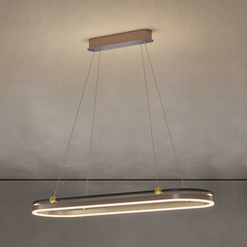 Dining Room Modern Island Light Fixture LED Linear Aluminum Pendant Light