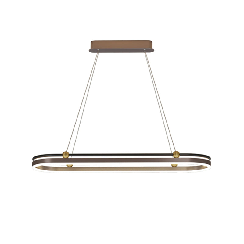 Dining Room Modern Island Light Fixture LED Linear Aluminum Pendant Light