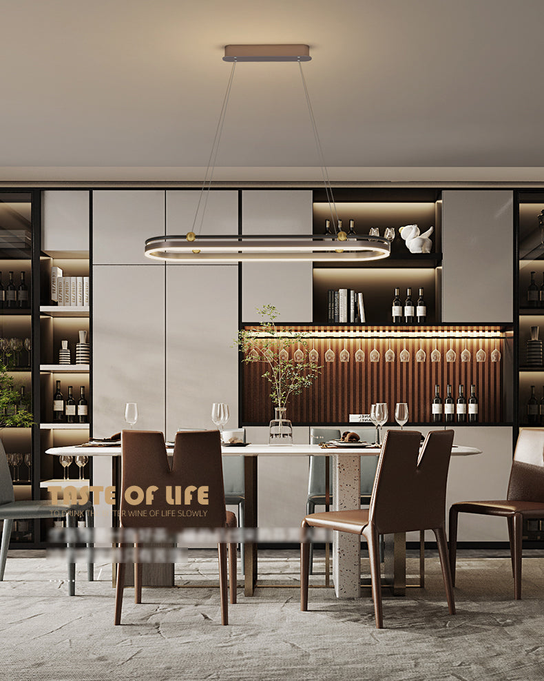 Sala da pranzo moderna isola lampada lume LED LED Linear Alluminio Light