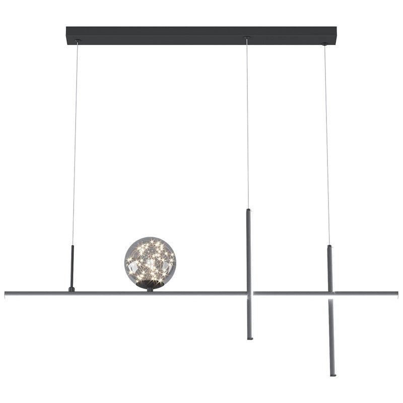 Linear Island Lights Modern Pendant Chandelier Metal 4 Light Island Lights
