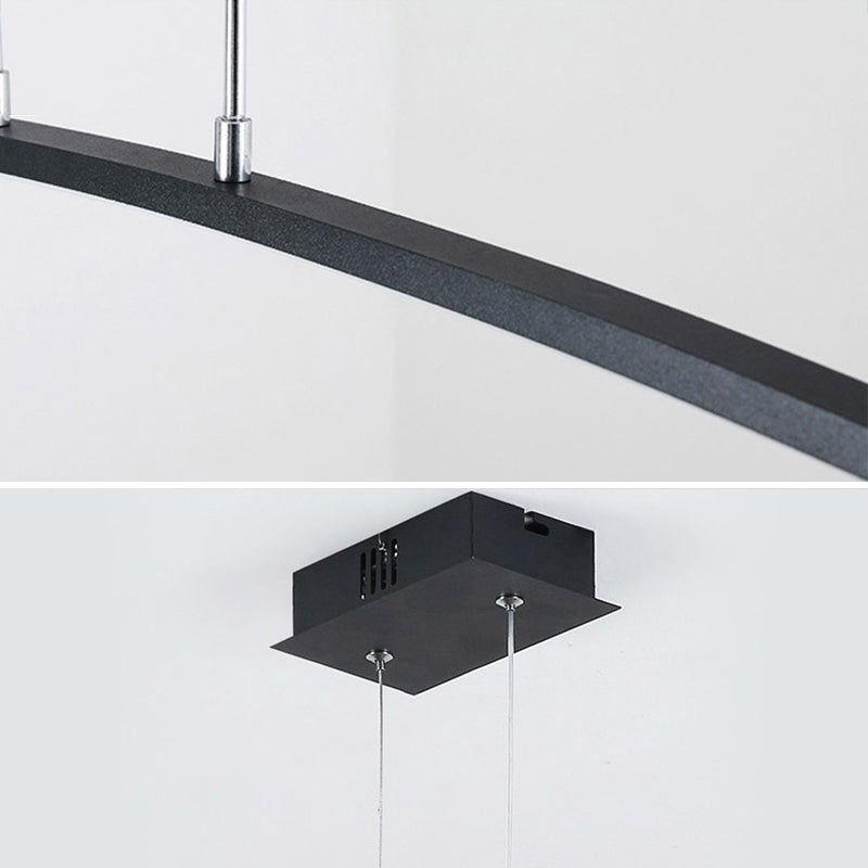 1 Leichte lineare Inselbeleuchtung moderne Anhängerbeleuchtung Metal Island Lighting