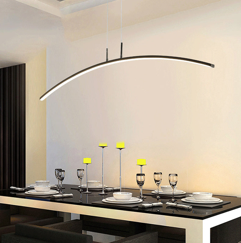 1 Leichte lineare Inselbeleuchtung moderne Anhängerbeleuchtung Metal Island Lighting