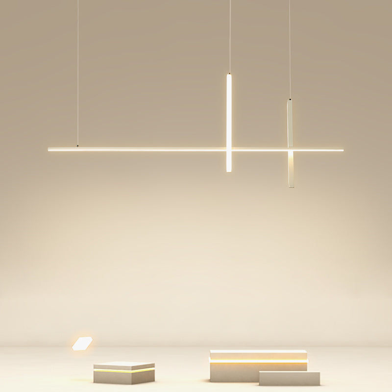 3 Light Linear Pendant Lighting Modern Kitchen Island Lighting Metal Island Lighting
