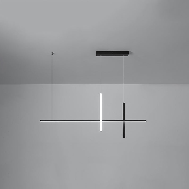 3 Light Linear Pendant Lighting Modern Kitchen Island Lighting Metal Island Lighting