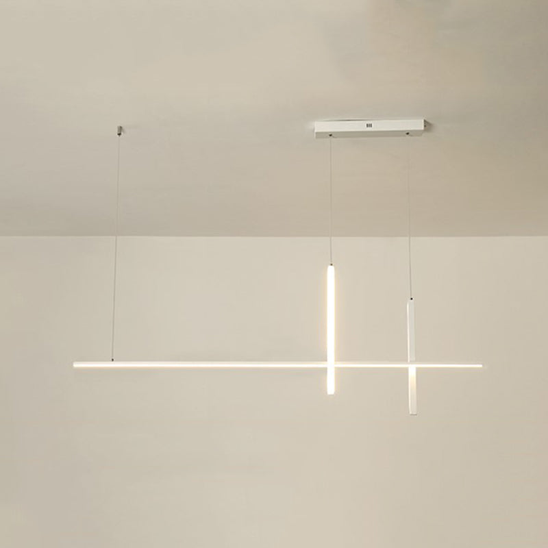 3 Light Linear Pendant Lighting Modern Kitchen Island Lighting Metal Island Lighting