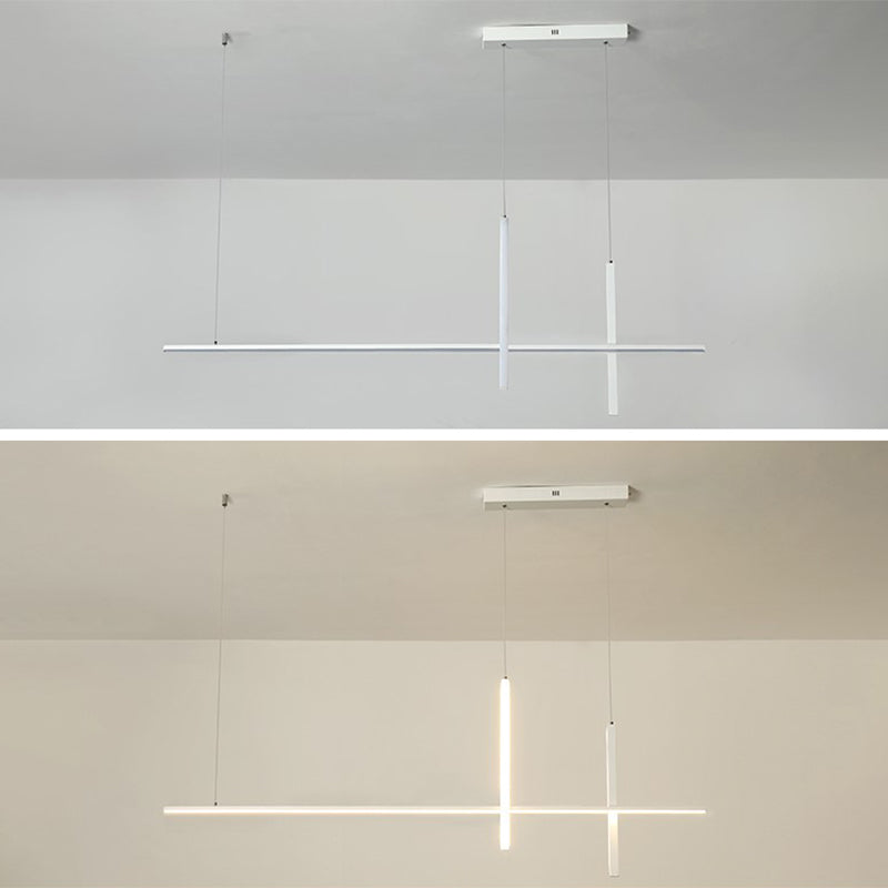 3 Light Linear Pendant Lighting Modern Kitchen Island Lighting Metal Island Lighting