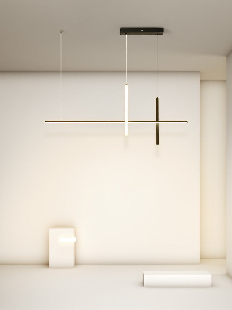 3 Light Linear Pendant Lighting Modern Kitchen Island Lighting Metal Island Lighting
