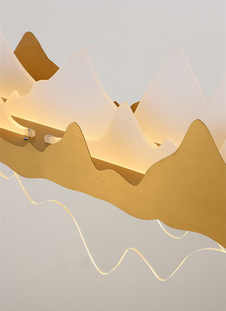 Idee per illuminazione dell'isola a led in metallo moderno lampada lampadario lineare per sala riunioni