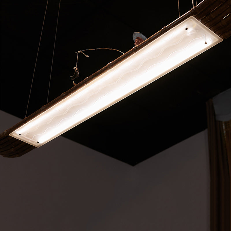 Lineair eiland hanger led modern metalen plafond hanglampje voor theesalon