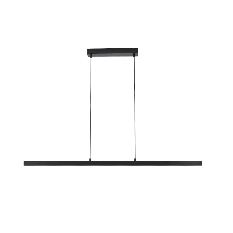Linear Metal LED Island Light Fixture Modern Ceiling Pendant Light for Dining Room