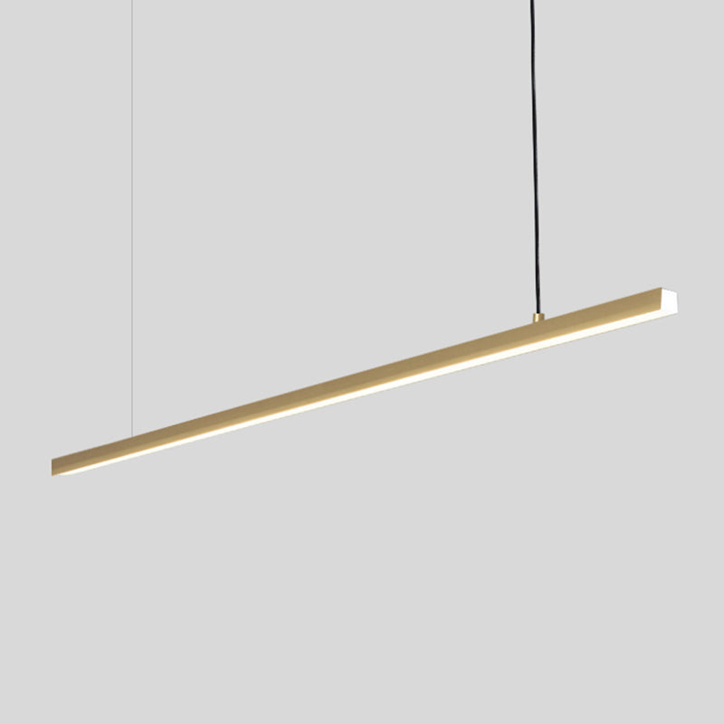 Linear Metal LED Island Light Fixture Modern Ceiling Pendant Light for Dining Room