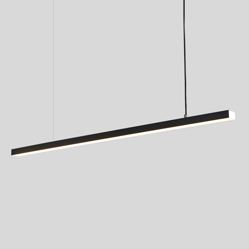 Linear Metal LED Island Light Fixture Modern Ceiling Pendant Light for Dining Room