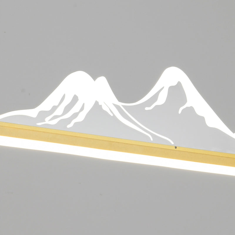 Chinese Modern Aluminum Chandelier Lamp Linear LED Island Pendant for Tea Room