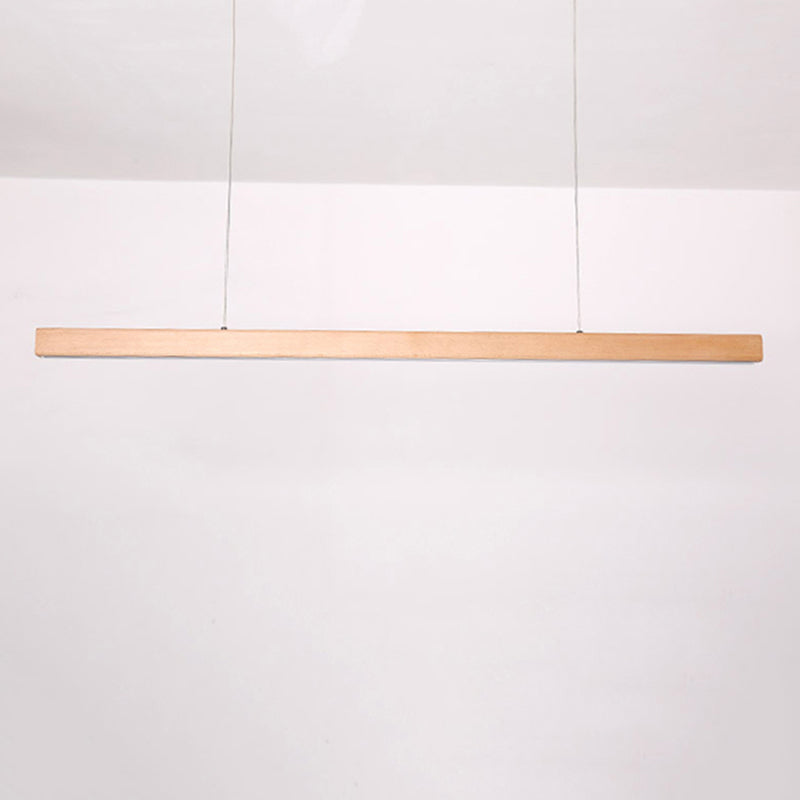 Luci a sospensione a sospensione in legno Lampade appese lineari moderne per sala da pranzo