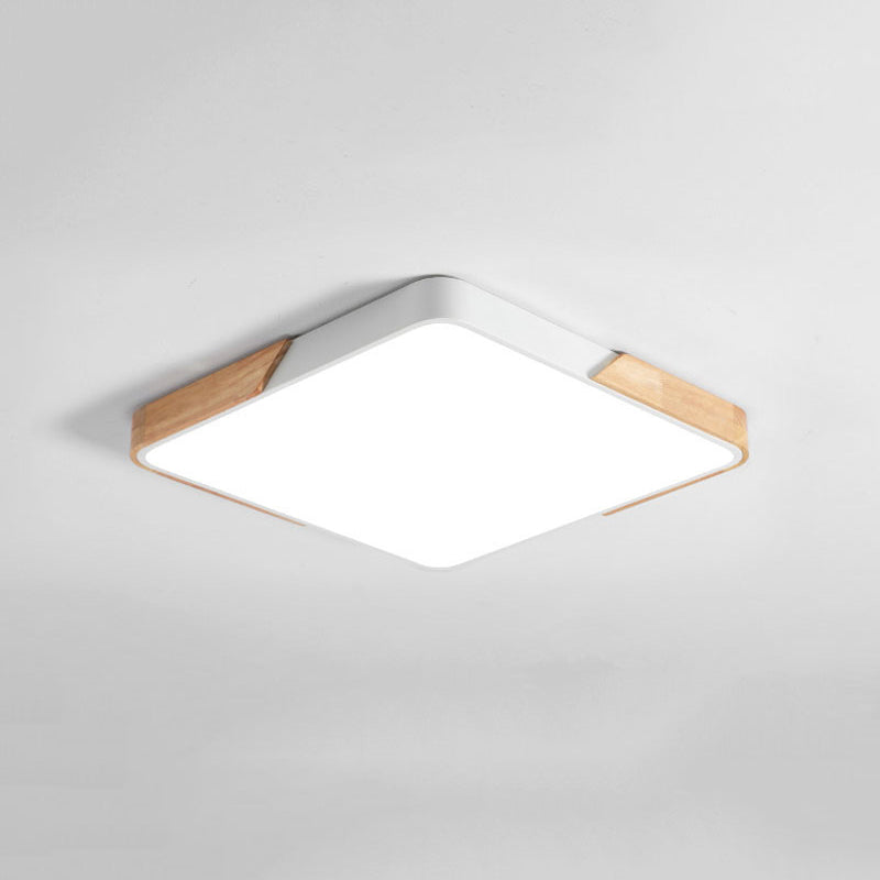 Lámpara de techo cuadrada de acrílico con montaje empotrado, estilo moderno, 1 luz, montaje empotrado